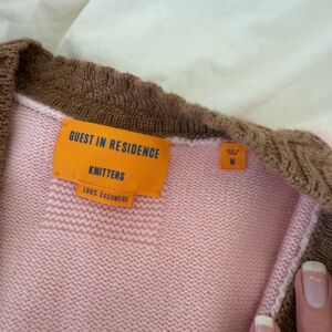 Guest in Residence Cashmere Sweater - Brown and Pink